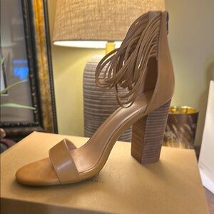 Oasis Society Blair Tan Block Heel Sandals